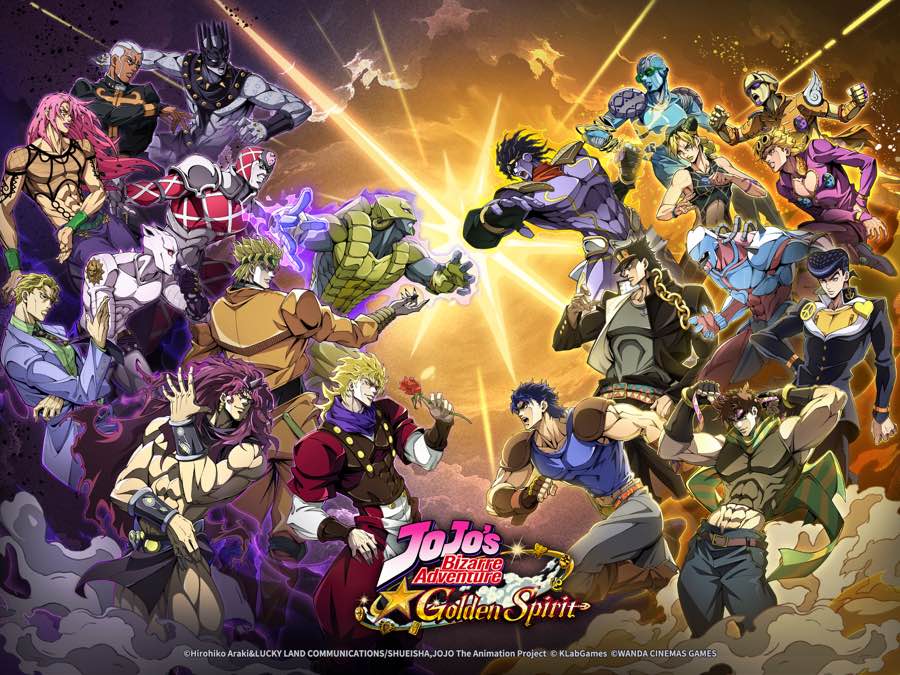 Official JoJo's Bizarre Adventure: Golden Spirit global launch announcement key visual